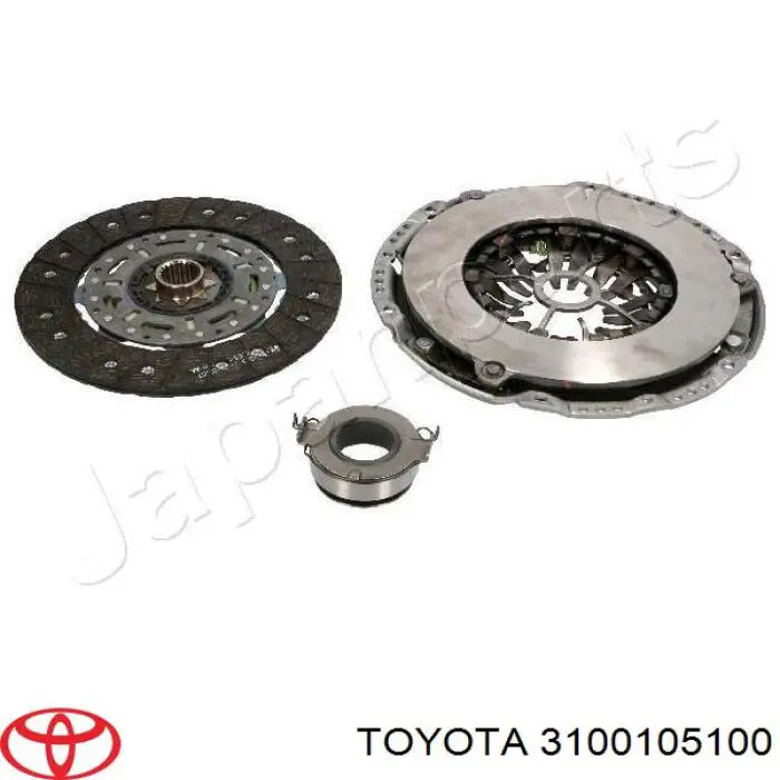 3100105100 Toyota kit de embrague (3 partes)