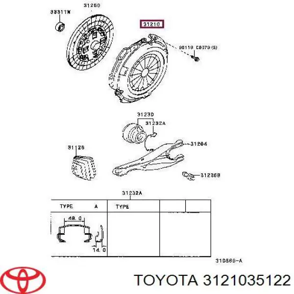  Plato de presión del embrague para Toyota Previa ACR3