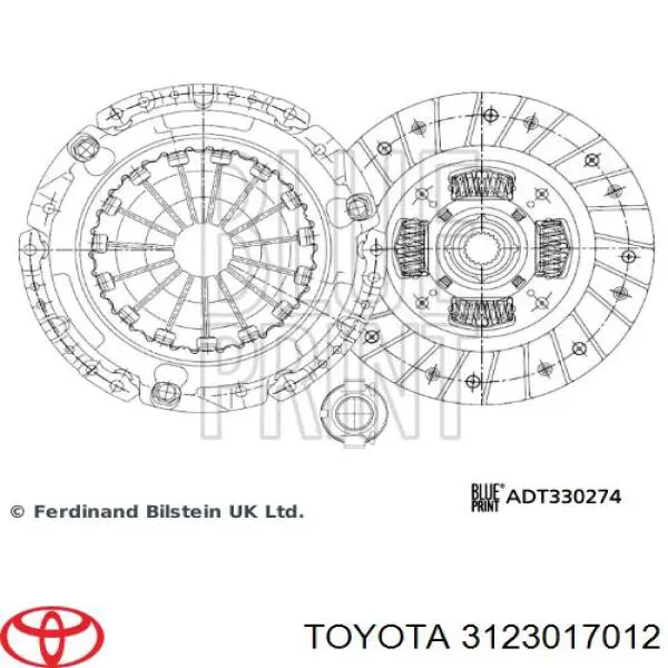 3123017012 Toyota cojinete de desembrague