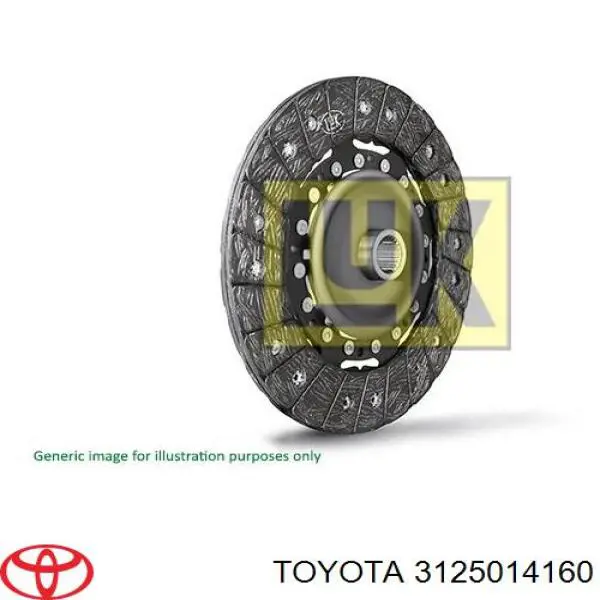 3125014160 Toyota disco de embrague