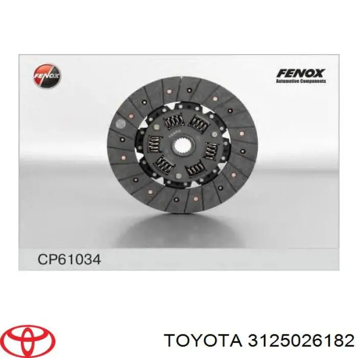 3125026182 Toyota disco de embrague