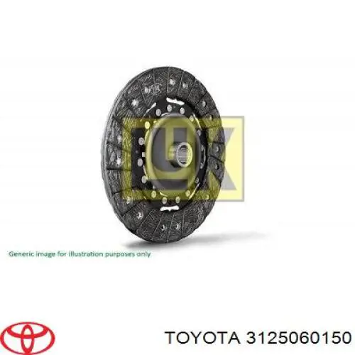 3125060150 Toyota disco de embrague