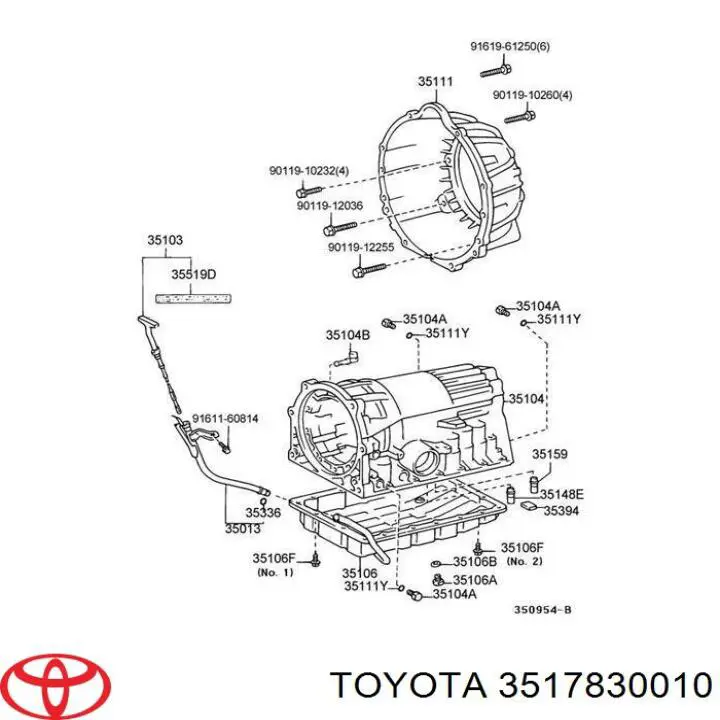  Junta, Cárter de aceite, caja de cambios para Toyota Hiace 4 