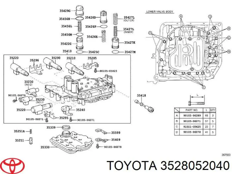  Solenoide De Transmision Automatica para Toyota Scion 