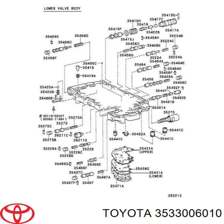 3533006010 Toyota filtro hidráulico, transmisión automática