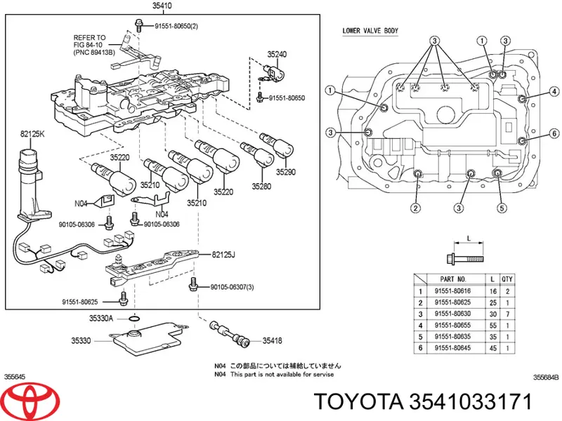  Bloque De La Valvula De Transmision Automatica para Toyota Camry V40