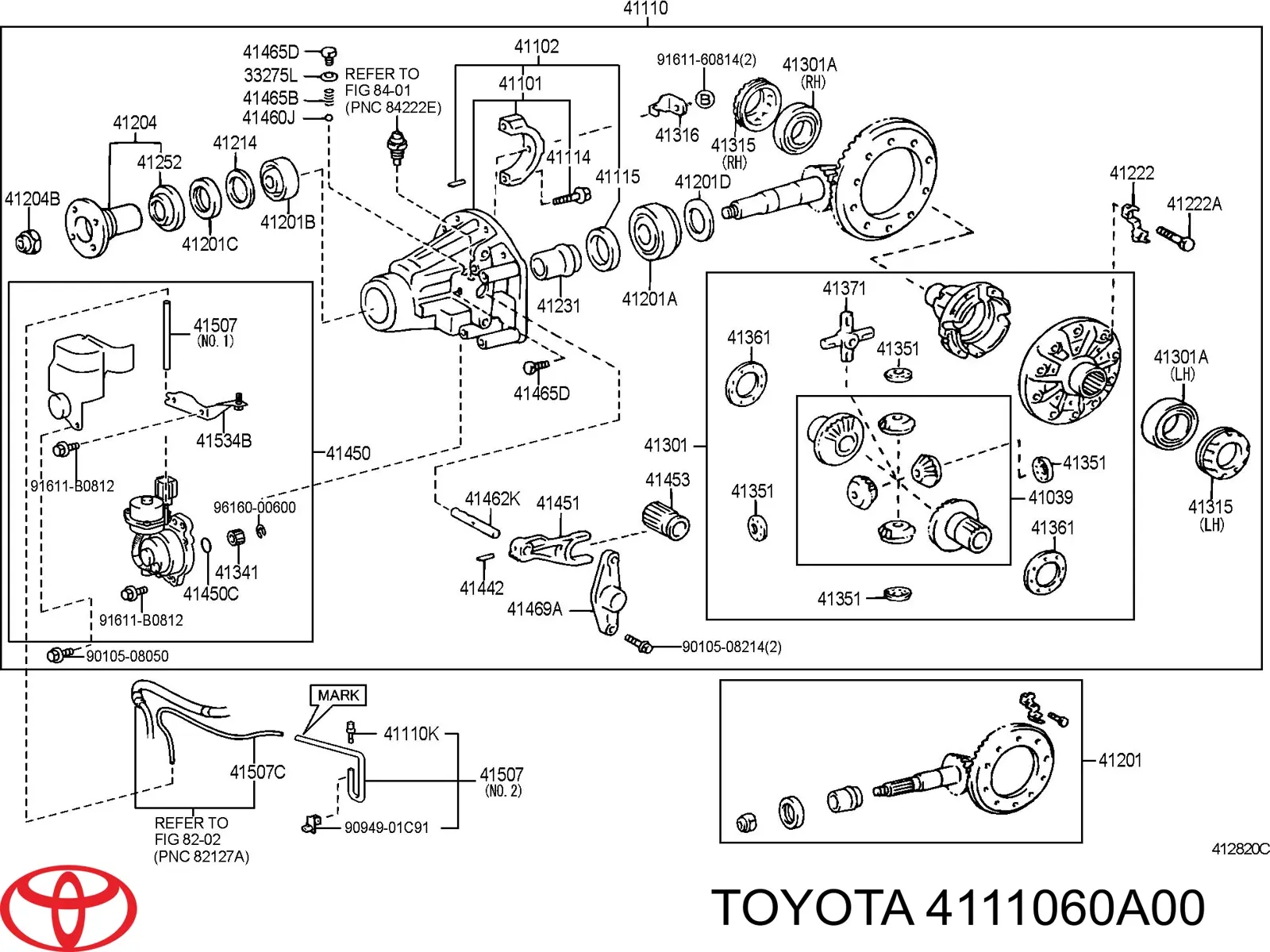  Diferencial eje trasero para Toyota Land Cruiser J12