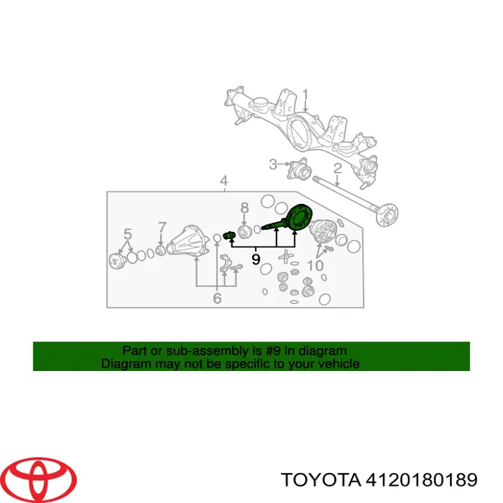  Componente par, diferencial para eje trasero para Toyota Hilux KUN25