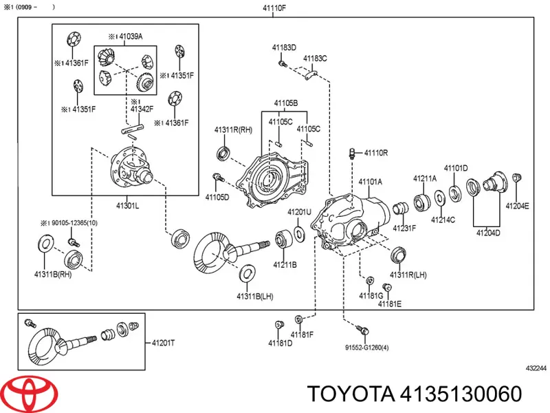  Arandela seguro semieje para Toyota Fj Cruiser 