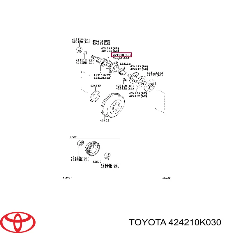  Caja, cojinete de rueda para Toyota FORTUNER N5, N6