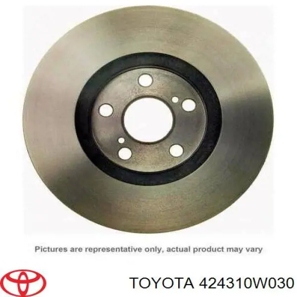 424310W030 Toyota disco de freno trasero