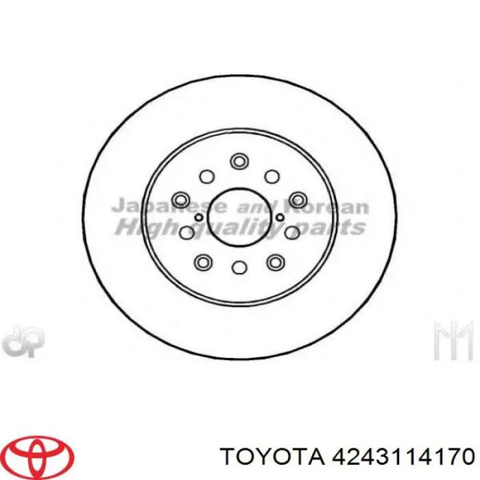 4243114170 Toyota disco de freno trasero