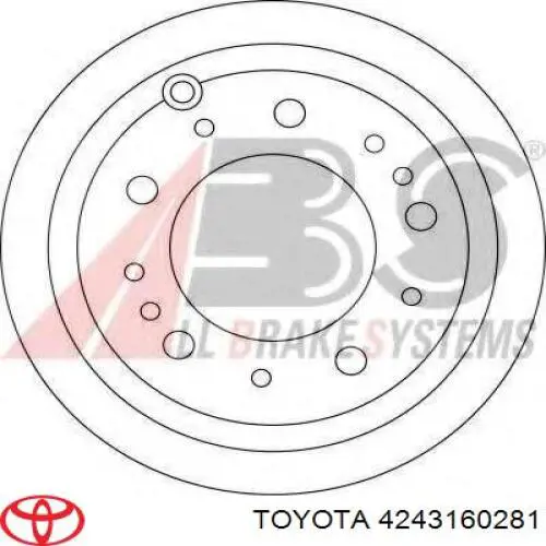 4243160281 Toyota disco de freno trasero