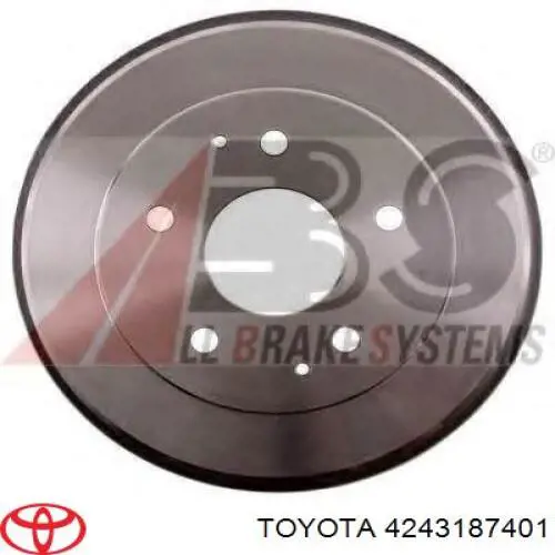 4243187401 Toyota freno de tambor trasero