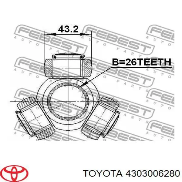 4303006280 Toyota junta homocinética interior delantera derecha