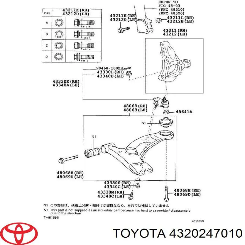 4320247010 Toyota 