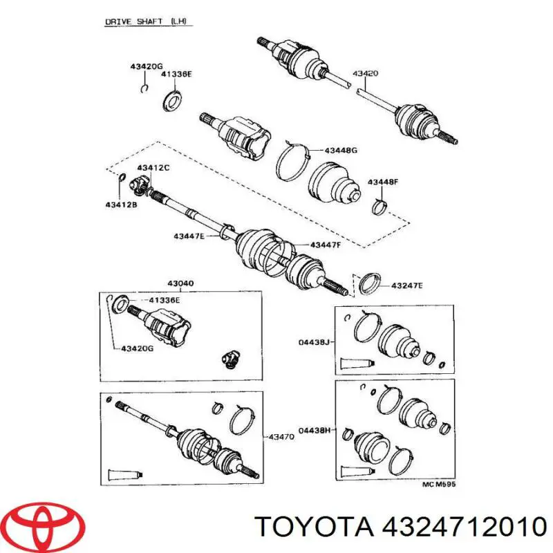  Anillo de rodadura, cubo de rueda para Toyota Picnic XM1