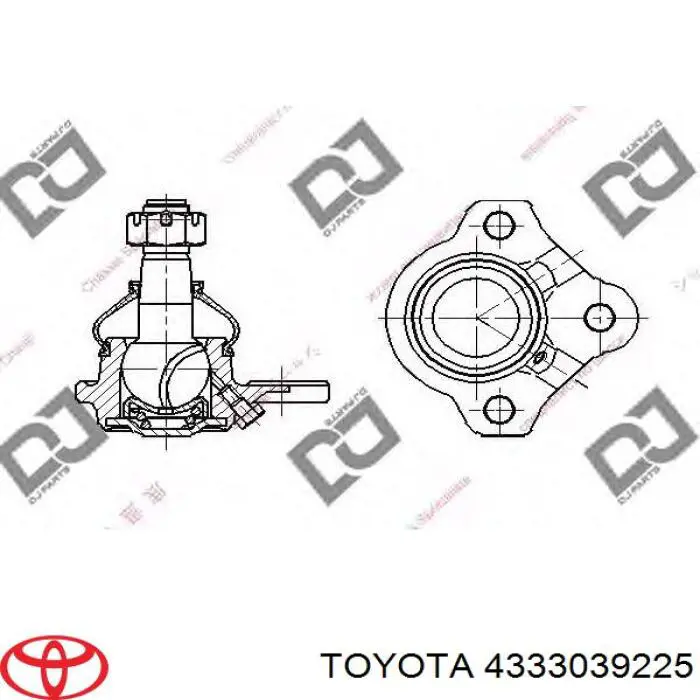 4333039225 Toyota rótula de suspensión inferior