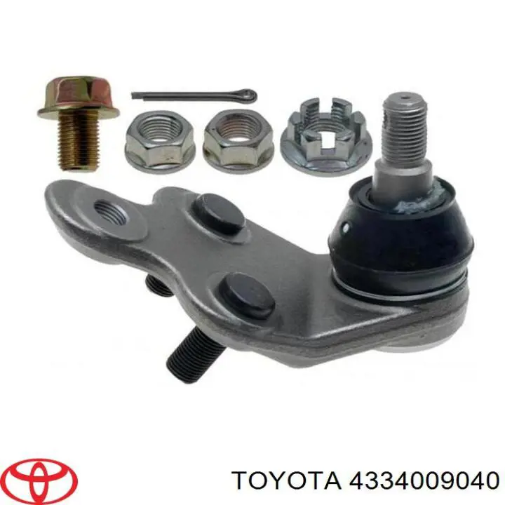 4334009040 Toyota rótula de suspensión inferior izquierda