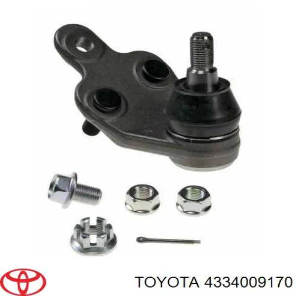 4334009170 Toyota rótula de suspensión inferior izquierda