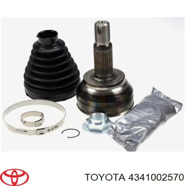 4341002570 Toyota árbol de transmisión delantero derecho