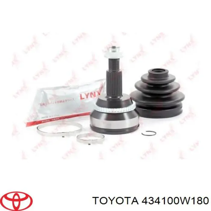 434100W180 Toyota árbol de transmisión delantero derecho