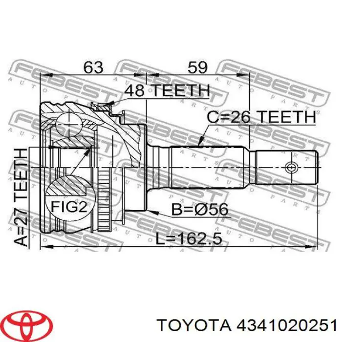 4341020251 Toyota 