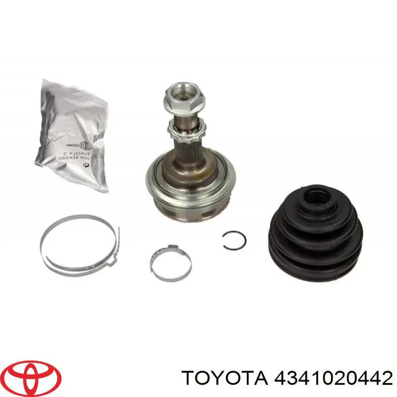 4341020442 Toyota árbol de transmisión delantero derecho