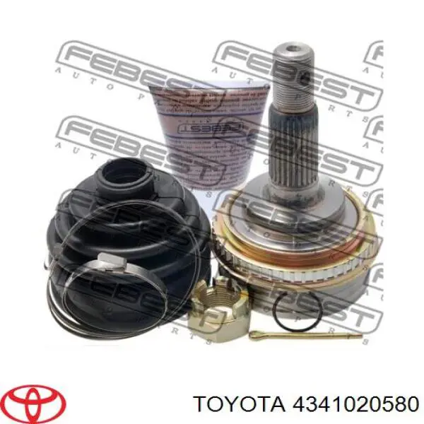 4341020580 Toyota árbol de transmisión delantero derecho