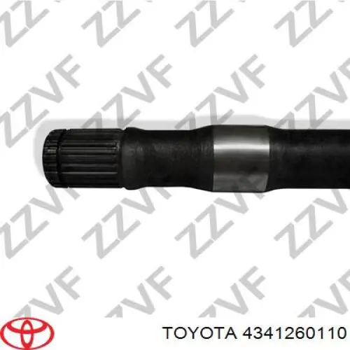 4341260110 Toyota árbol de transmisión delantero izquierdo