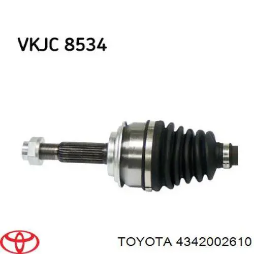 4342002610 Toyota árbol de transmisión delantero izquierdo