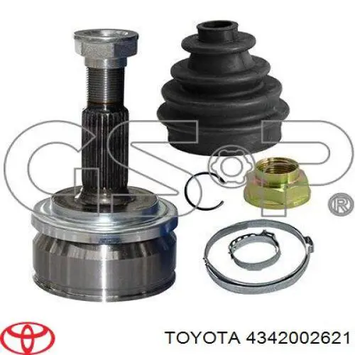 4342002621 Toyota árbol de transmisión delantero izquierdo