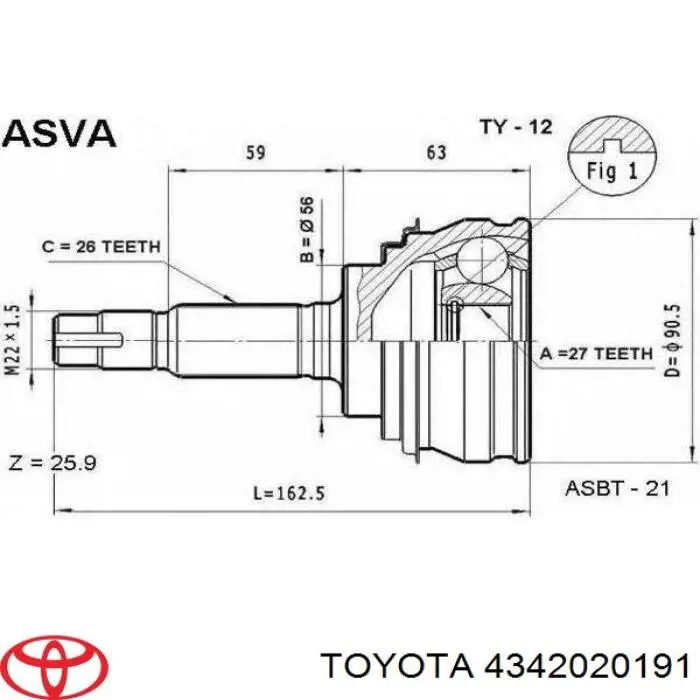 4342020191 Toyota 