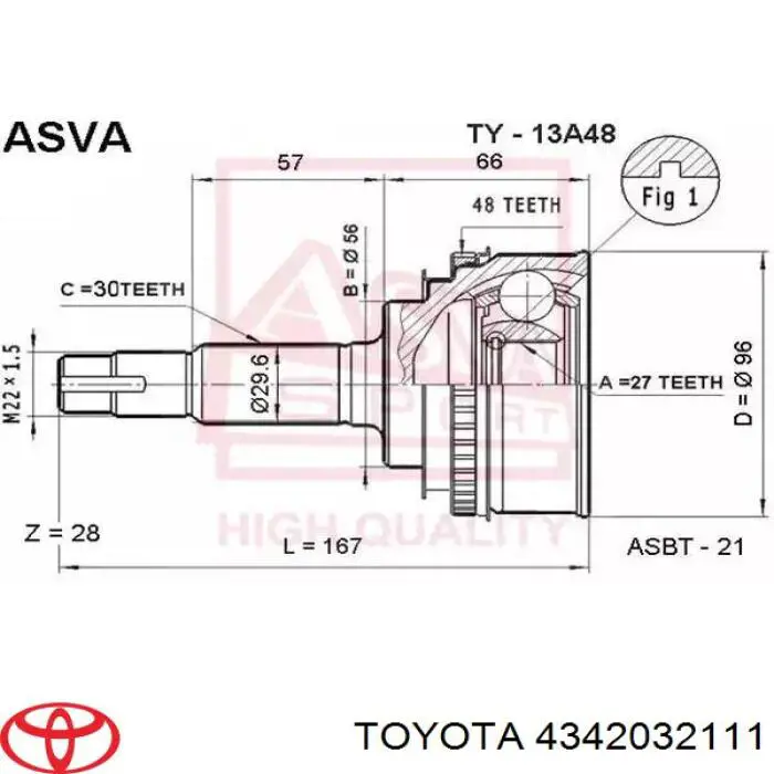 4342032111 Toyota 