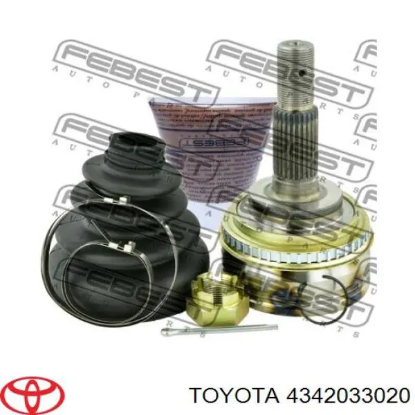 4342033020 Toyota árbol de transmisión delantero izquierdo