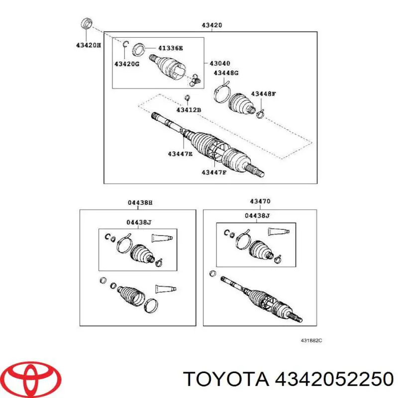 4342052250 Toyota 