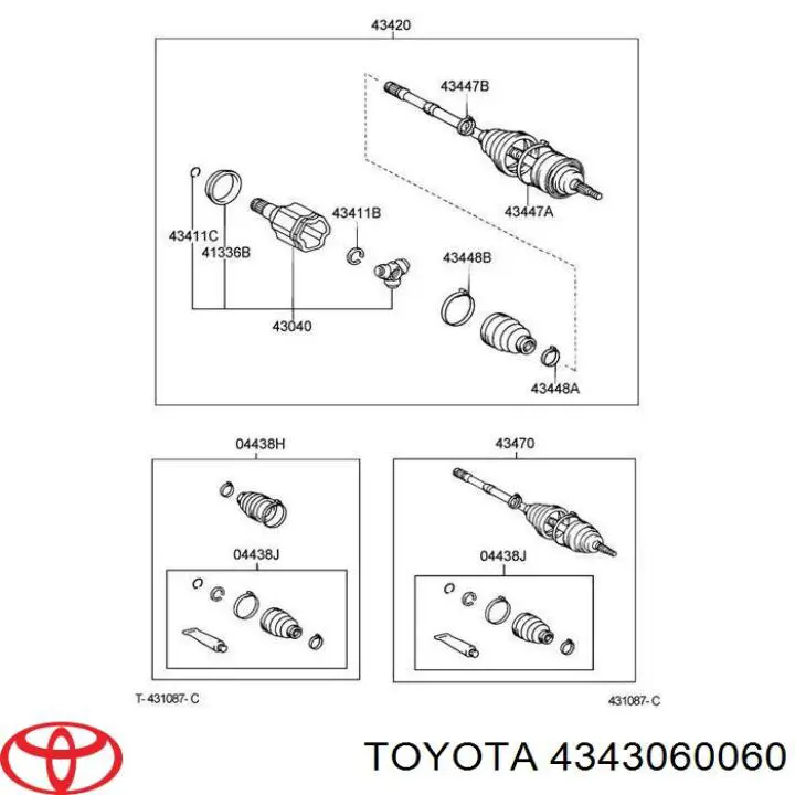  Árbol de transmisión delantero para Toyota Fj Cruiser 