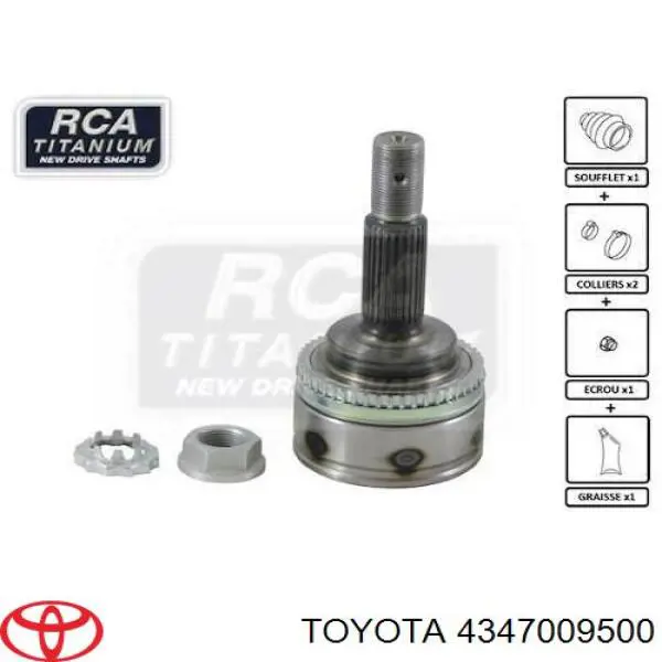 4347009500 Toyota junta homocinética exterior delantera