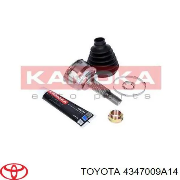 4347009A14 Toyota árbol de transmisión delantero izquierdo