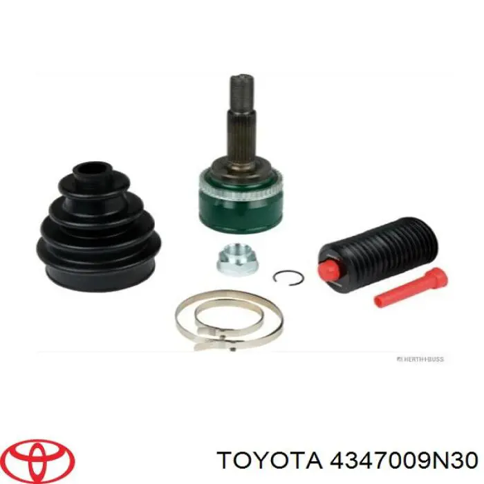 4347009N30 Toyota árbol de transmisión delantero derecho