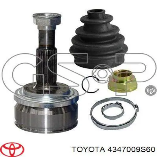 4347009S60 Toyota junta homocinética exterior delantera izquierda