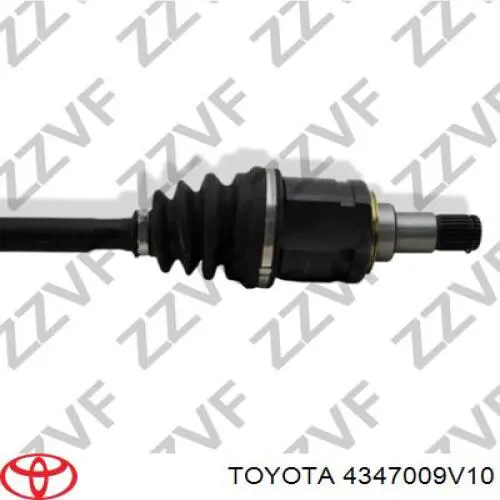 4347009V10 Toyota árbol de transmisión delantero derecho