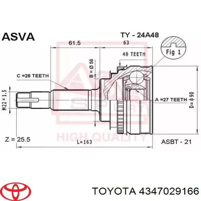 4347029166 Toyota 