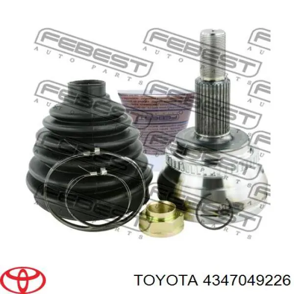 4347049226 Toyota árbol de transmisión delantero izquierdo