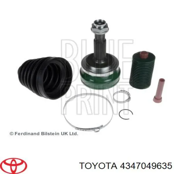 4347049635 Toyota árbol de transmisión delantero izquierdo