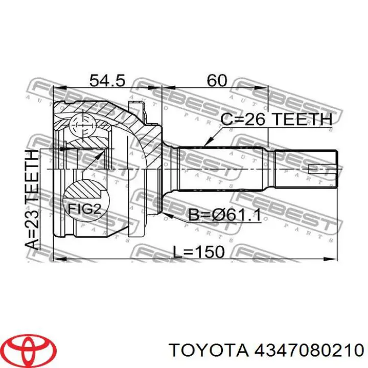 4347080210 Toyota 