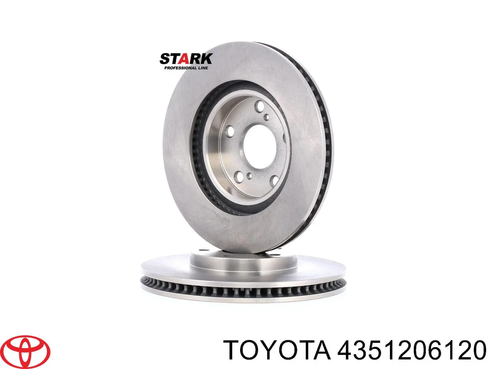 4351206120 Toyota freno de disco delantero