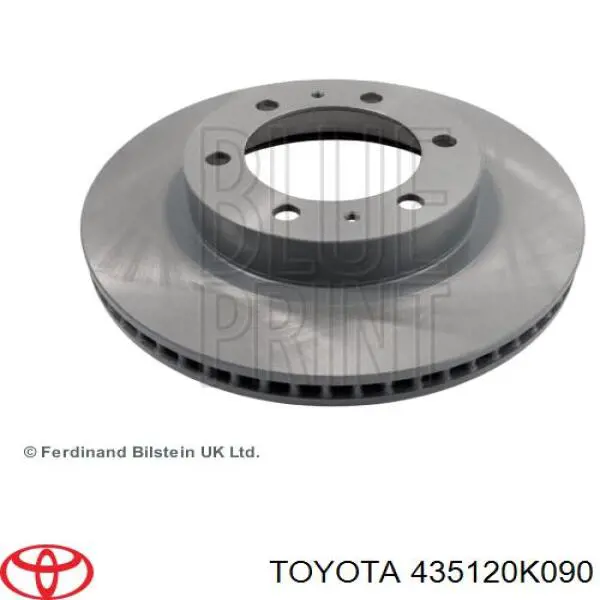 435120K090 Toyota freno de disco delantero