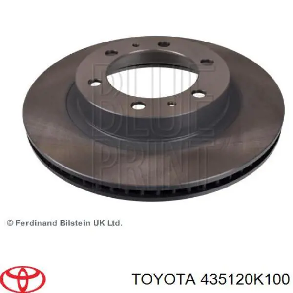 435120K100 Toyota freno de disco delantero