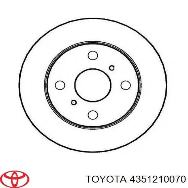 4351210070 Toyota freno de disco delantero